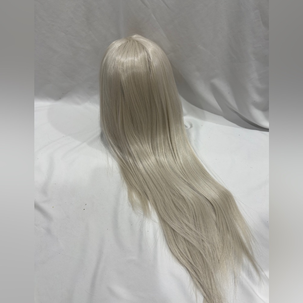 Platinum Blonde Wig FUHSI Long Straight